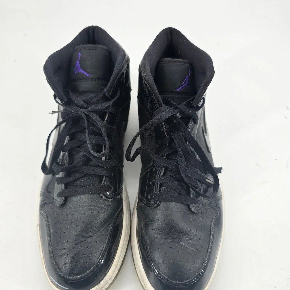 Jordan Air Jordan 1 Mid Mens 12 Sneakers Black Dark Concord White DV1308-004